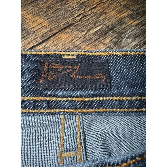 COH Citizens of Humanity Jeans Avedon Stretch Mid Rise Raw Hem Sz 28 Dark Wash - Picture 3 of 8